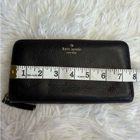 Kate Spade New York Black Zip Around Wallet - Picture 10 of 11